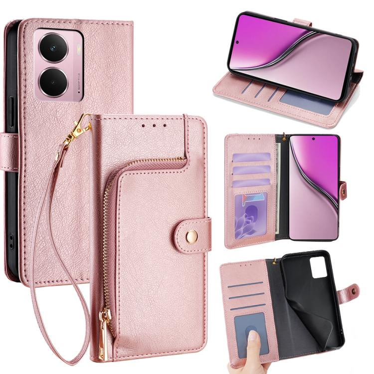 Zipper Bag Leather Phone Case, For Realme 14 5G Global, For Realme P3 Ultra 5G, For Realme P3 Pro 5G Global, For Realme 14 Pro+ 5G, For Realme 14 Pro 5G Global, For Realme C75 4G / 14x 5G Global