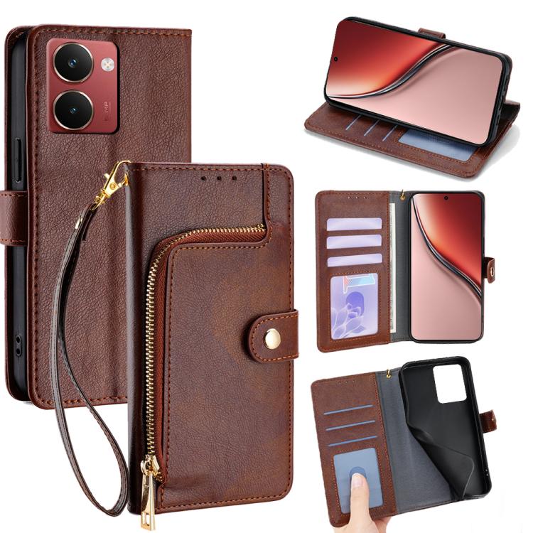 Zipper Bag Leather Phone Case, For Realme 14 5G Global, For Realme P3 Ultra 5G, For Realme P3 Pro 5G Global, For Realme 14 Pro+ 5G, For Realme 14 Pro 5G Global, For Realme C75 4G / 14x 5G Global