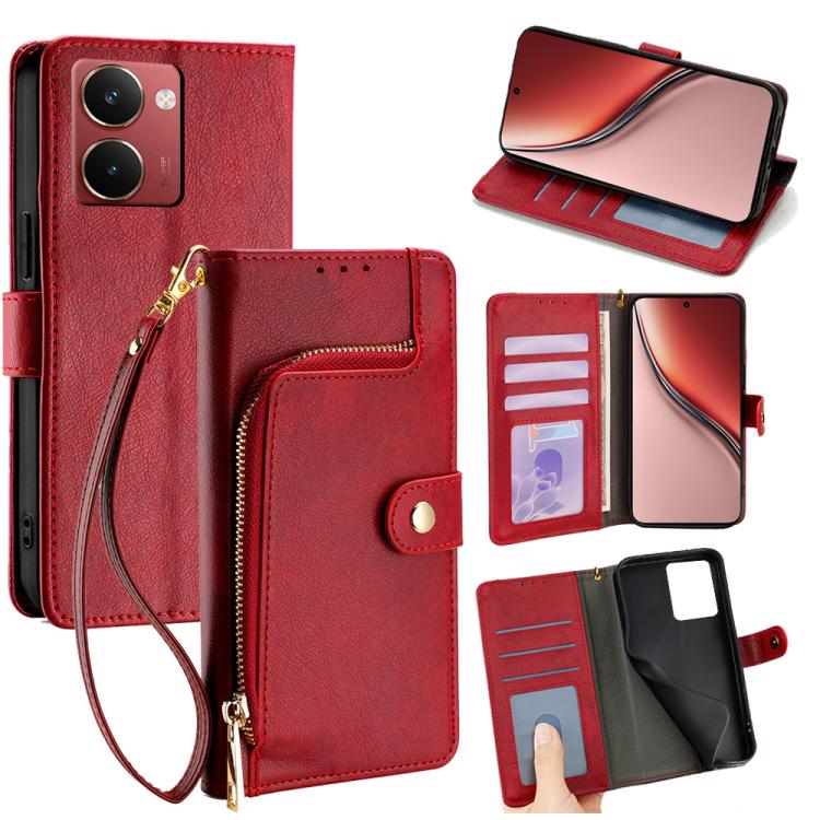 Zipper Bag Leather Phone Case, For Realme 14 5G Global, For Realme P3 Ultra 5G, For Realme P3 Pro 5G Global, For Realme 14 Pro+ 5G, For Realme 14 Pro 5G Global, For Realme C75 4G / 14x 5G Global