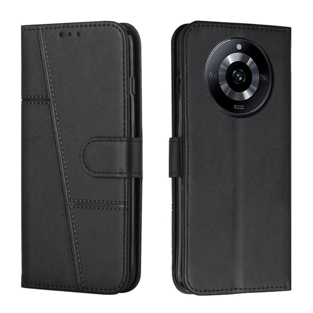 Stitching Calf Texture Buckle Leather Phone Case, For Realme 11 Pro/11 Pro+, For Realme C65 4G, For Realme 9i 5G/V20 5G/V30t/V30, For Realme C55