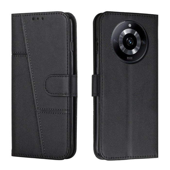 Stitching Calf Texture Buckle Leather Phone Case, For Realme 11 Pro/11 Pro+, For Realme C65 4G, For Realme 9i 5G/V20 5G/V30t/V30, For Realme C55
