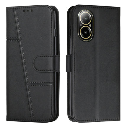 Stitching Calf Texture Buckle Leather Phone Case, For Realme 12, For Realme 12+, For Realme 12 Pro+, For Realme C67 4G Global