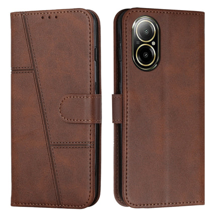 Stitching Calf Texture Buckle Leather Phone Case, For Realme 12, For Realme 12+, For Realme 12 Pro+, For Realme C67 4G Global