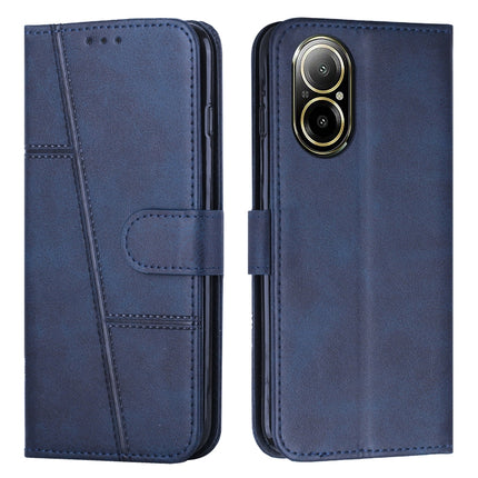 Stitching Calf Texture Buckle Leather Phone Case, For Realme 12, For Realme 12+, For Realme 12 Pro+, For Realme C67 4G Global