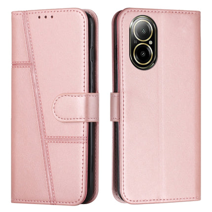 Stitching Calf Texture Buckle Leather Phone Case, For Realme 12, For Realme 12+, For Realme 12 Pro+, For Realme C67 4G Global
