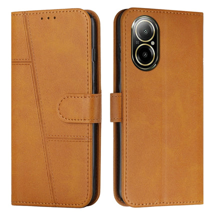 Stitching Calf Texture Buckle Leather Phone Case, For Realme 12, For Realme 12+, For Realme 12 Pro+, For Realme C67 4G Global