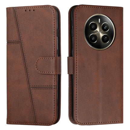 Stitching Calf Texture Buckle Leather Phone Case, For Realme 12, For Realme 12+, For Realme 12 Pro+, For Realme C67 4G Global