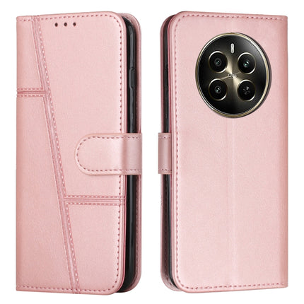 Stitching Calf Texture Buckle Leather Phone Case, For Realme 12, For Realme 12+, For Realme 12 Pro+, For Realme C67 4G Global