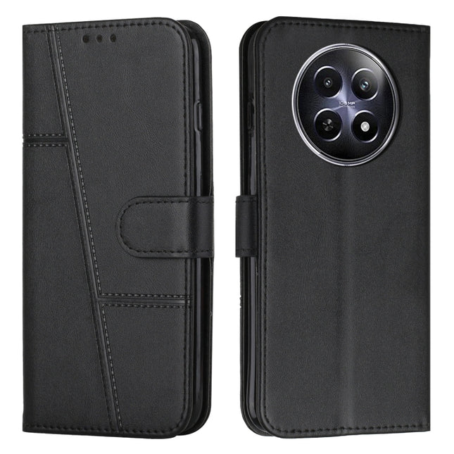 Stitching Calf Texture Buckle Leather Phone Case, For Realme 12, For Realme 12+, For Realme 12 Pro+, For Realme C67 4G Global