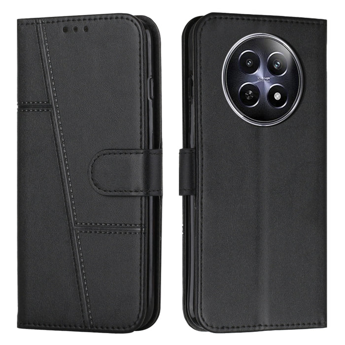 Stitching Calf Texture Buckle Leather Phone Case, For Realme 12, For Realme 12+, For Realme 12 Pro+, For Realme C67 4G Global