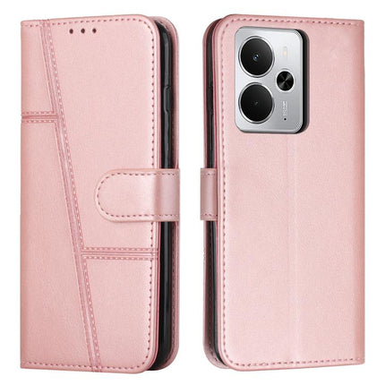 Stitching Calf Texture Buckle Leather Phone Case, For Realme Narzo 80 Lite 4G, For Realme 15 / 15 Pro, For Realme C71 4G, For Realme 14 / P3 5G / 14T 5G
