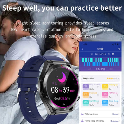 ET450 1.39 inch IP67 Waterproof Silicone Band Smart Watch, Support ECG / Non-invasive Blood Glucose Measurement