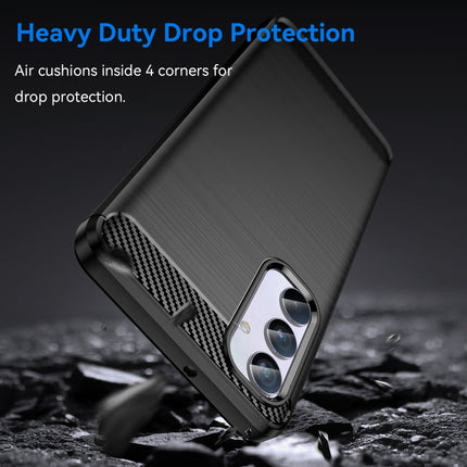 Brushed Texture Carbon Fiber TPU Phone Case, For Samsung Galaxy F54 5G, For Samsung Galaxy A05, For Samsung Galaxy A25 5G, For Samsung Galaxy S23 FE