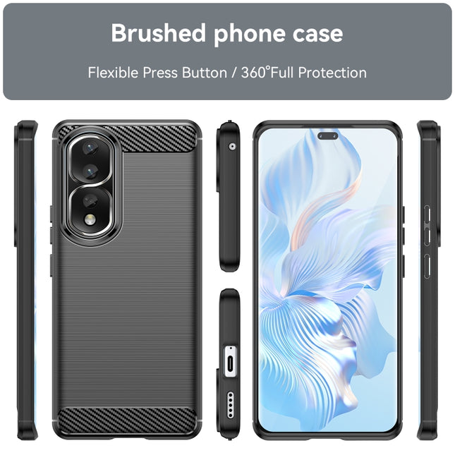 Brushed Texture Carbon Fiber TPU Phone Case, For Honor 90 Pro, For Honor X6a, For Honor X9B, For Honor 90 Lite, For Honor Play 8T, For Honor Play 50 Plus, For Honor 90 / 80, For Honor X50
