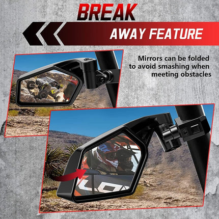 For Can-Am BRP UTV Maverick X3 Off-Road Vehicle Rearview Mirror
