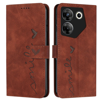 Skin Feel Heart Pattern Leather Phone Case, For Tecno Pova Neo 3, For Tecno Camon 20 Premier, For Tecno Pova 5 4G, For Tecno Camon 20 Pro 5G
