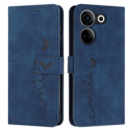 Skin Feel Heart Pattern Leather Phone Case, For Tecno Camon 20/Camon 20 Pro 4G