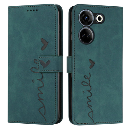 Skin Feel Heart Pattern Leather Phone Case, For Tecno Camon 20/Camon 20 Pro 4G