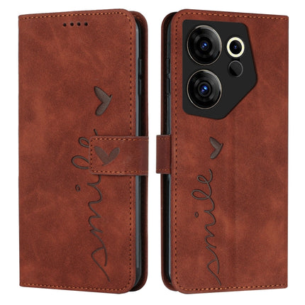 Skin Feel Heart Pattern Leather Phone Case, For Tecno Pova Neo 3, For Tecno Camon 20 Premier, For Tecno Pova 5 4G, For Tecno Camon 20 Pro 5G