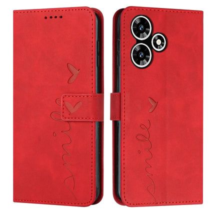 Skin Feel Heart Pattern Leather Phone Case, For Infinix Note 30 VIP, For Infinix Hot 30