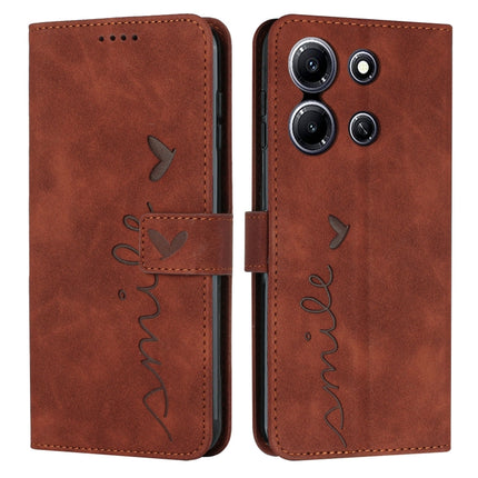 Skin Feel Heart Pattern Leather Phone Case, For Infinix Hot 30 Play NFC, For Infinix Note 30/Note 30 5G, For Infinix Note 30i, For Infinix Note 30 Pro