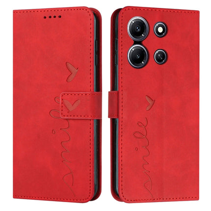 Skin Feel Heart Pattern Leather Phone Case, For Infinix Hot 30 Play NFC, For Infinix Note 30/Note 30 5G, For Infinix Note 30i, For Infinix Note 30 Pro