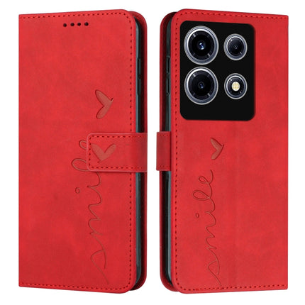 Skin Feel Heart Pattern Leather Phone Case, For Infinix Note 30 VIP, For Infinix Hot 30