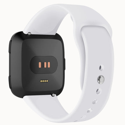 For Fitbit Versa 2 / Fitbit Versa / Fitbit Versa Lite Solid Color Silicone Replacement Strap Watchband, Size:L