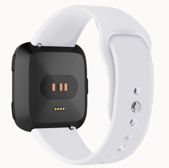 For Fitbit Versa 2 / Fitbit Versa / Fitbit Versa Lite Solid Color Silicone Replacement Strap Watchband, Size:L