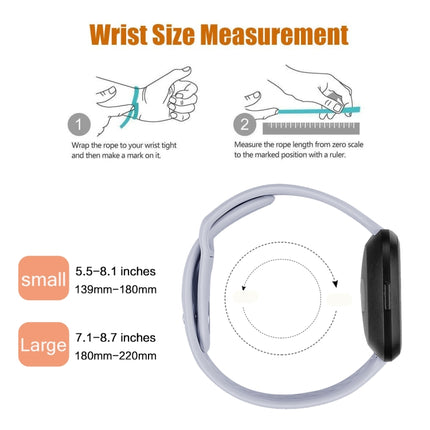 For Fitbit Versa 2 / Fitbit Versa / Fitbit Versa Lite Solid Color Silicone Replacement Strap Watchband, Size:L