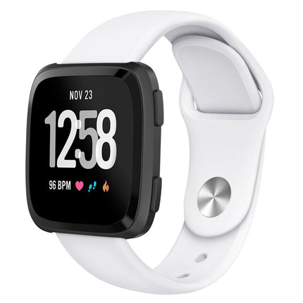 For Fitbit Versa 2 / Fitbit Versa / Fitbit Versa Lite Solid Color Silicone Replacement Strap Watchband, Size:L