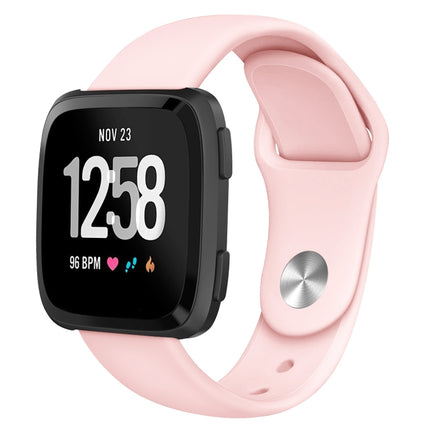 For Fitbit Versa 2 / Fitbit Versa / Fitbit Versa Lite Solid Color Silicone Replacement Strap Watchband, Size:L