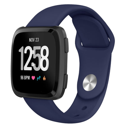 For Fitbit Versa 2 / Fitbit Versa / Fitbit Versa Lite Solid Color Silicone Replacement Strap Watchband, Size:L
