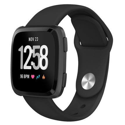 For Fitbit Versa 2 / Fitbit Versa / Fitbit Versa Lite Solid Color Silicone Replacement Strap Watchband, Size:L