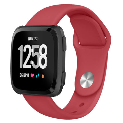 For Fitbit Versa 2 / Fitbit Versa / Fitbit Versa Lite Solid Color Silicone Replacement Strap Watchband, Size:L
