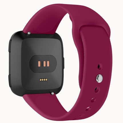 For Fitbit Versa 2 / Fitbit Versa / Fitbit Versa Lite Solid Color Silicone Replacement Strap Watchband, Size:L