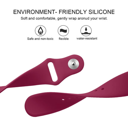 For Fitbit Versa 2 / Fitbit Versa / Fitbit Versa Lite Solid Color Silicone Replacement Strap Watchband, Size:L