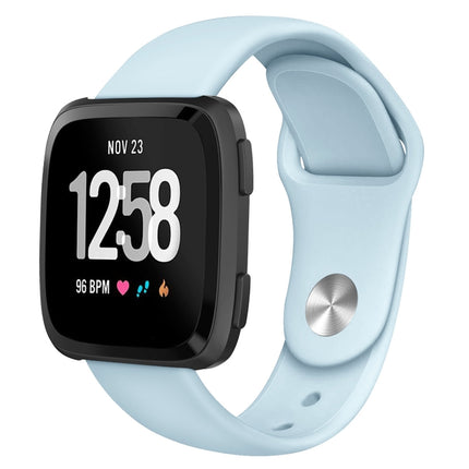 For Fitbit Versa 2 / Fitbit Versa / Fitbit Versa Lite Solid Color Silicone Replacement Strap Watchband, Size:L