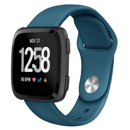 For Fitbit Versa 2 / Fitbit Versa / Fitbit Versa Lite Solid Color Silicone Replacement Strap Watchband, Size:L
