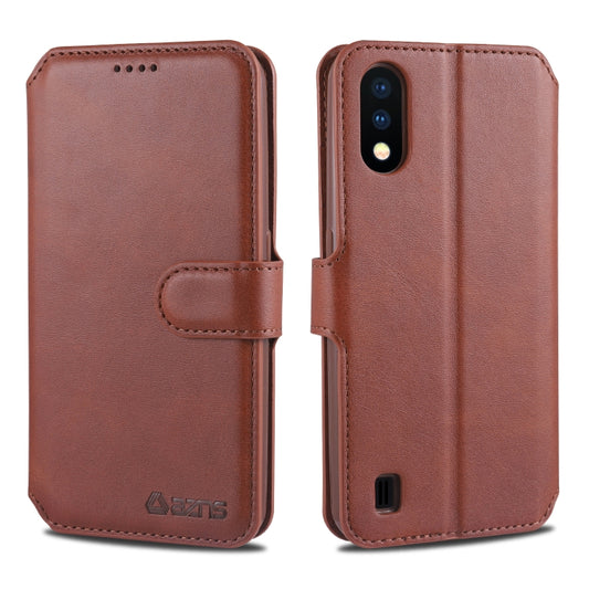 AZNS Calf Texture Horizontal Flip Leather Case, with Holder & Card Slots & Wallet & Photo Frame, For Samsung Galaxy A01, For Samsung Galaxy A20s, For Samsung Galaxy A21, For Samsung Galaxy A51, For Samsung Galaxy A81 / Note 10 Lite