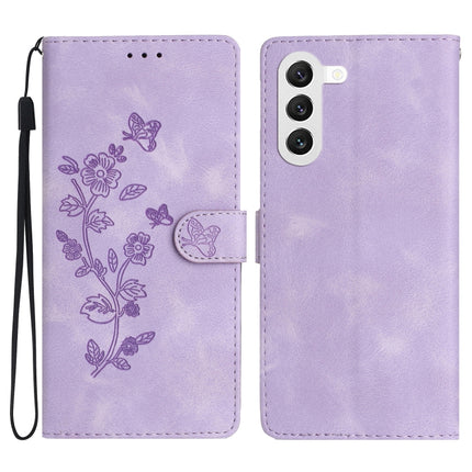 Flower Butterfly Embossing Pattern Leather Phone Case, For Samsung Galaxy S23 5G, For Samsung Galaxy A14 5G, For Samsung Galaxy A04, For Samsung Galaxy A04s