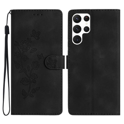 Flower Butterfly Embossing Pattern Leather Phone Case, For Samsung Galaxy A54 5G, For Samsung Galaxy A23e / A23s, For Samsung Galaxy A04e, For Samsung Galaxy S23 Ultra 5G