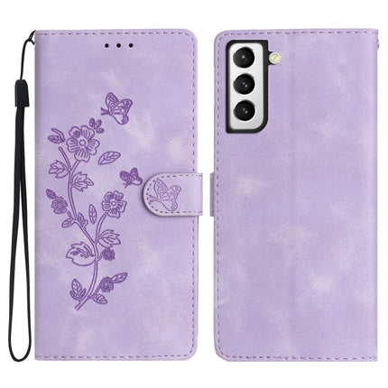Flower Butterfly Embossing Pattern Leather Phone Case, For Samsung Galaxy A13 4G, For Samsung Galaxy M52, For Samsung Galaxy S22 Ultra 5G, For Samsung Galaxy S22+ 5G