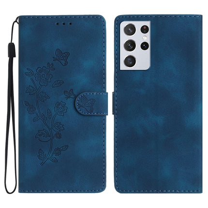Flower Butterfly Embossing Pattern Leather Phone Case, For Samsung Galaxy S21 5G, For Samsung Galaxy S21+ 5G, For Samsung Galaxy S21 Ultra 5G, For Samsung Galaxy A02s EU