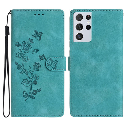 Flower Butterfly Embossing Pattern Leather Phone Case, For Samsung Galaxy S21 5G, For Samsung Galaxy S21+ 5G, For Samsung Galaxy S21 Ultra 5G, For Samsung Galaxy A02s EU