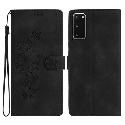 Flower Butterfly Embossing Pattern Leather Phone Case, For Samsung Galaxy A21s, For Samsung Galaxy S20 Ultra, For Samsung Galaxy S20, For Samsung Galaxy S20+