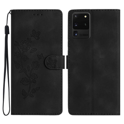 Flower Butterfly Embossing Pattern Leather Phone Case, For Samsung Galaxy A21s, For Samsung Galaxy S20 Ultra, For Samsung Galaxy S20, For Samsung Galaxy S20+