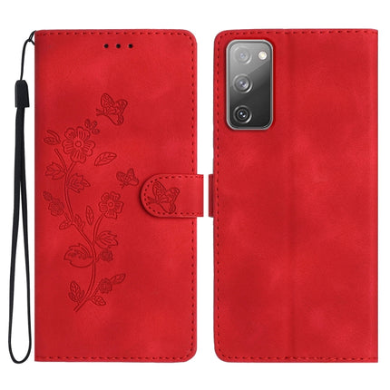 Flower Butterfly Embossing Pattern Leather Phone Case, For Samsung Galaxy S20 FE, For Samsung Galaxy M53, For Samsung Galaxy M23, For Samsung Galaxy A53 5G