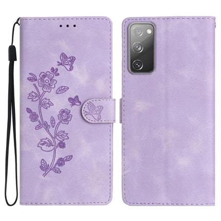 Flower Butterfly Embossing Pattern Leather Phone Case, For Samsung Galaxy S20 FE, For Samsung Galaxy M53, For Samsung Galaxy M23, For Samsung Galaxy A53 5G
