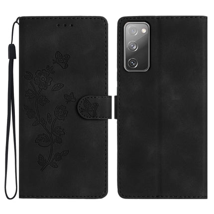 Flower Butterfly Embossing Pattern Leather Phone Case, For Samsung Galaxy S20 FE, For Samsung Galaxy M53, For Samsung Galaxy M23, For Samsung Galaxy A53 5G